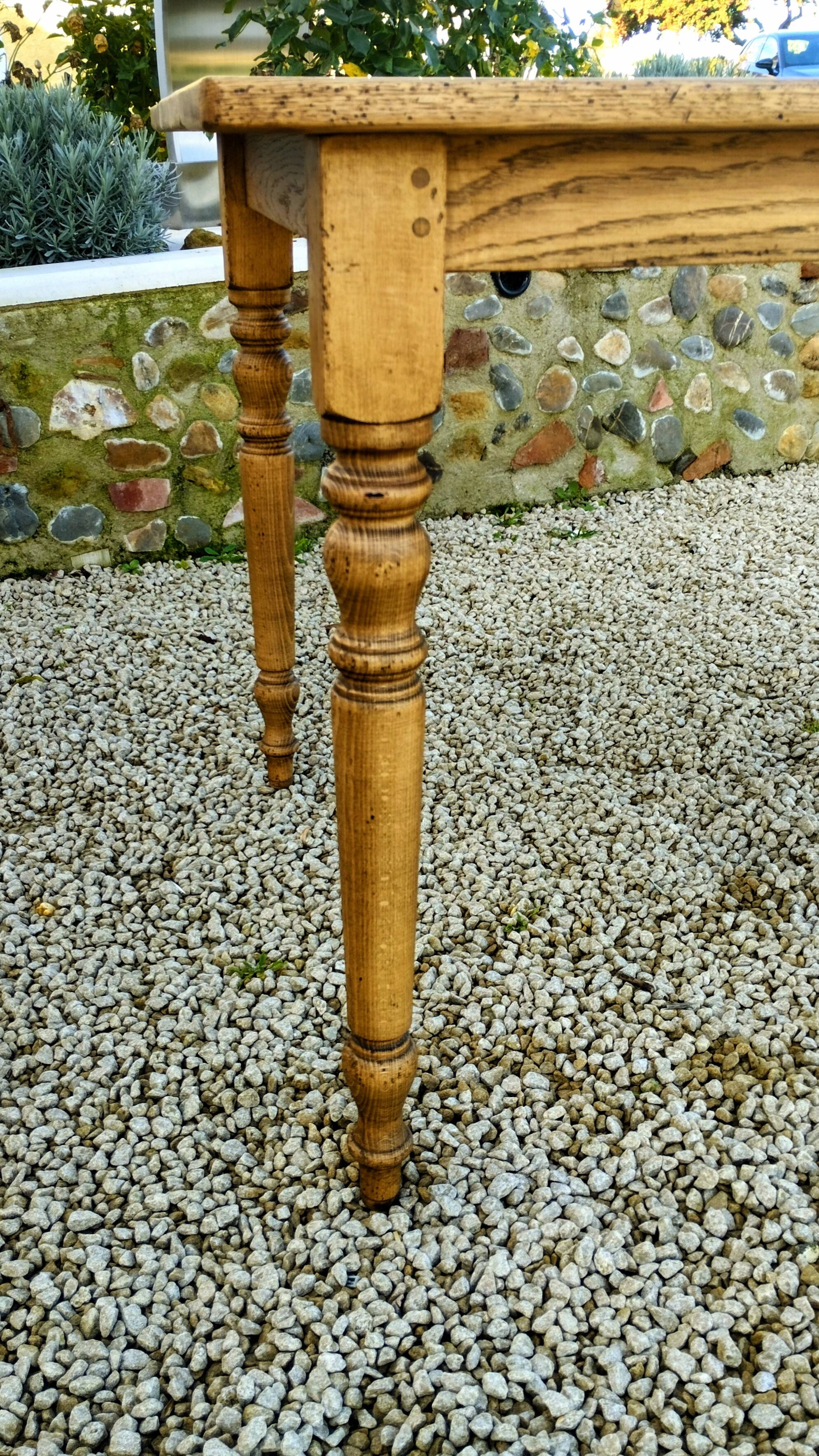 Solid oak farmhouse table