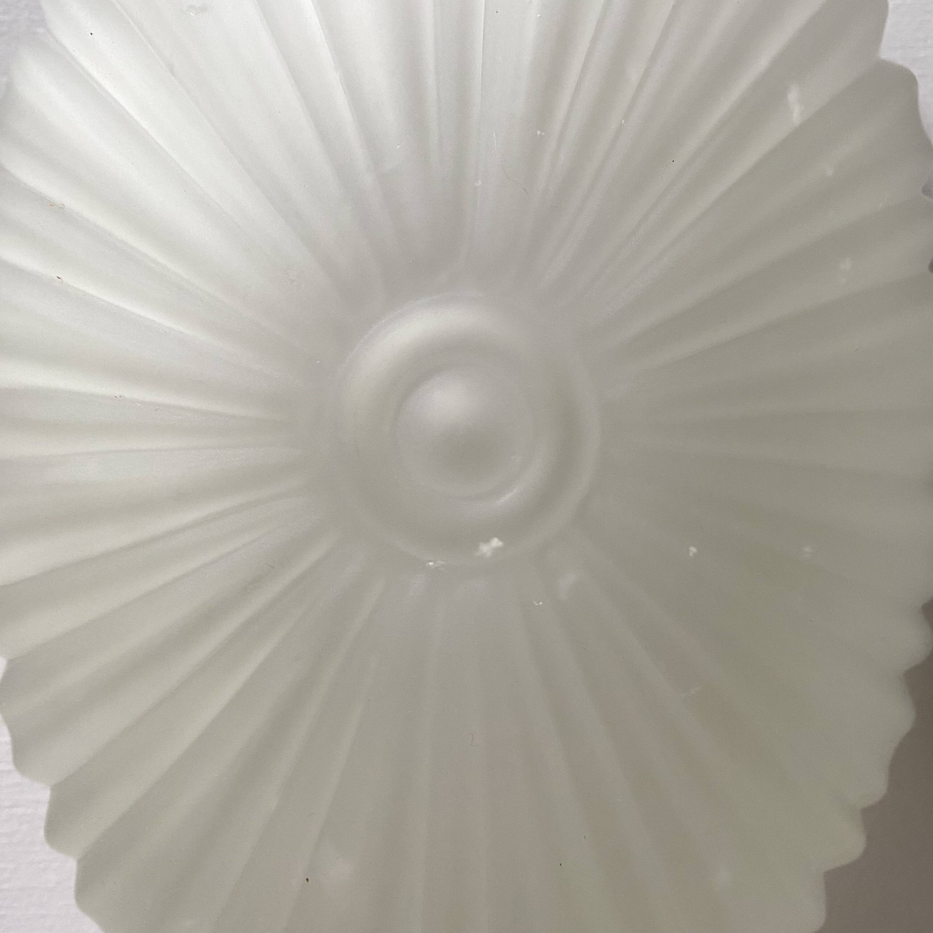Vintage oval frosted glass ceiling light