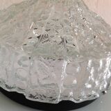 Round bubbled glass ceiling light / vintage 60s-70s