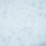 Antique wooden 1-door hallway/nightstand with a light marble top