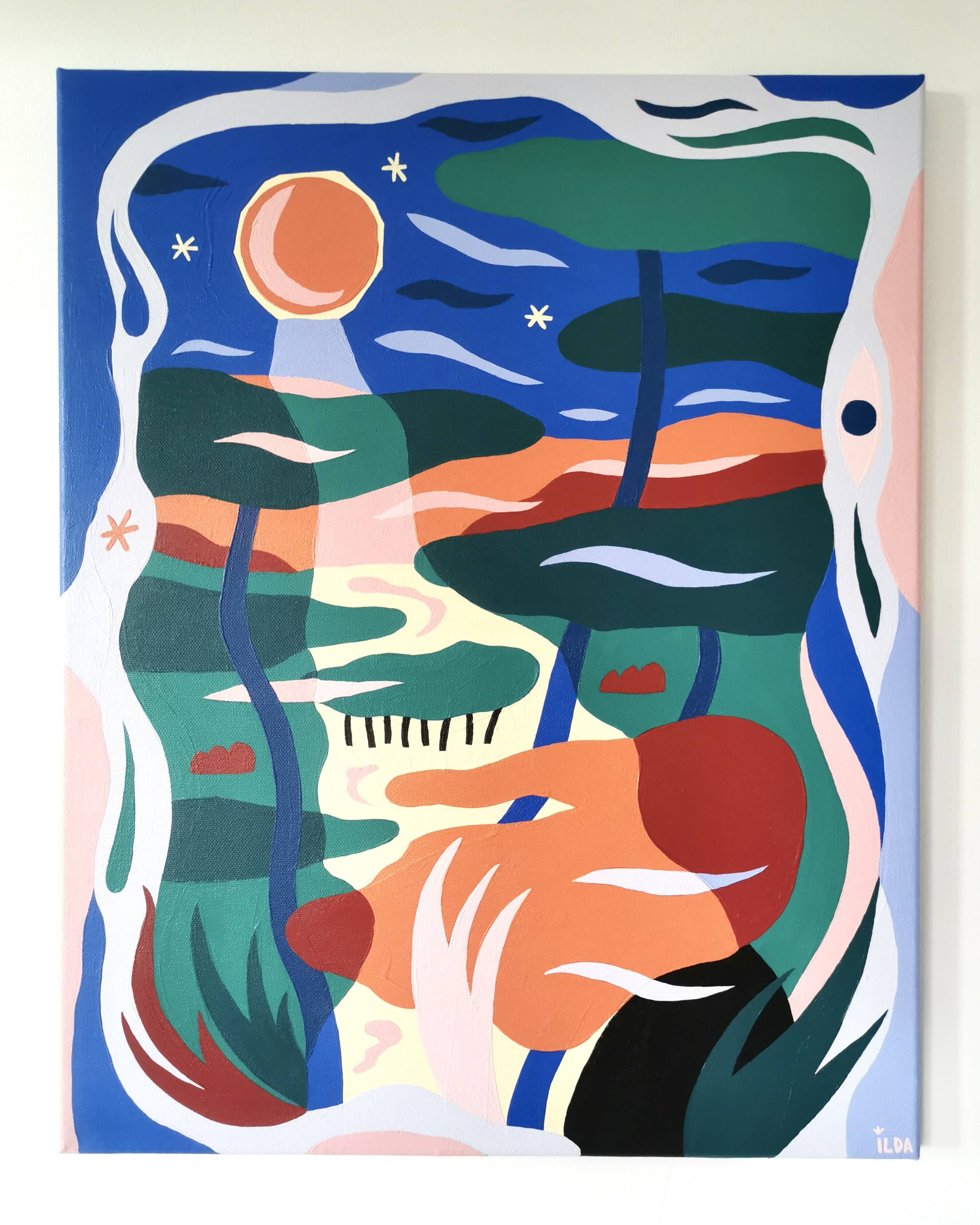 Acrylic painting on canvas - Woodland Dream