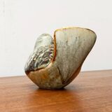 Bird sculpture in Danish studio pottery from the mid-century by Søholm, 1960s.