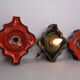 Pop Art German Ceramic Wall Lamps, 1970s, Set of 3
