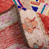 3x7 short vintage oushak runner rug