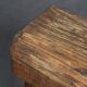 Robust primitive solid wood stool, Europe, 1970s