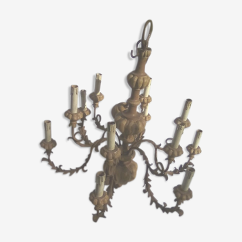 Louis XVI style wood chandelier