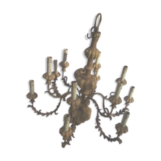 Louis XVI style wood chandelier