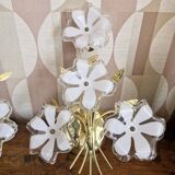 Duo of 80s/90s flower wall lights