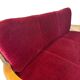Vintage red wine baroque armchair/sofa/lounge with caning
