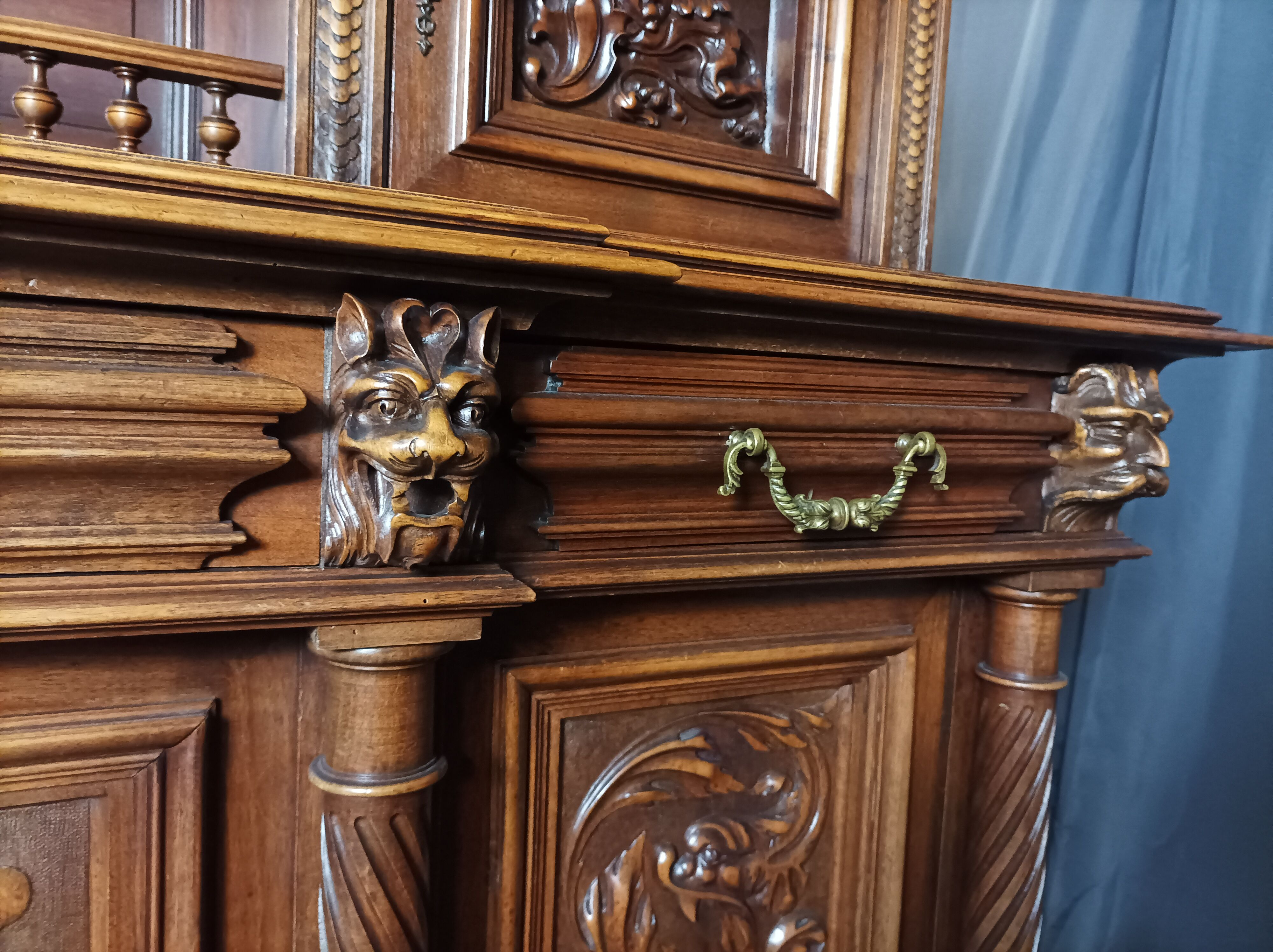Renaissance walnut sideboard