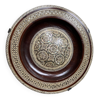 Egyptian mother-of-pearl and bone plate