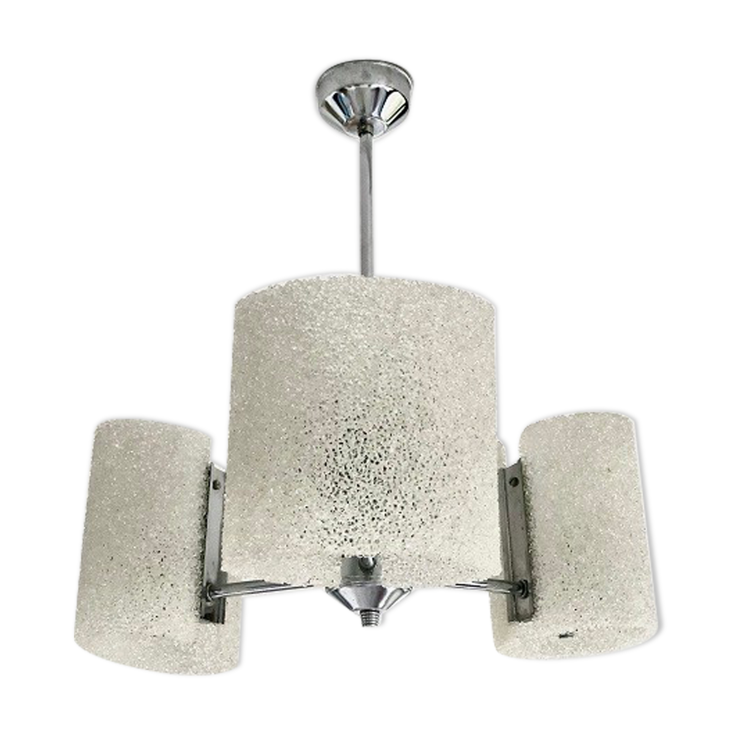 Lustre 3 feux en perspex des années 60