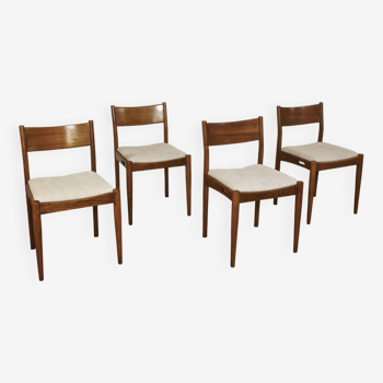 Série de 4 chaises scandinave des années 1960's