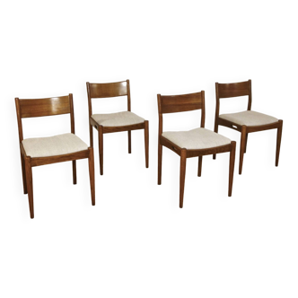 Série de 4 chaises scandinave des années 1960's