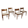 Série de 4 chaises scandinave des années 1960's