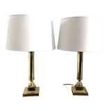 Paire lampes laiton art déco Allemagne 1960