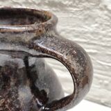 Pichet grès.de Puisaye vernissé brun