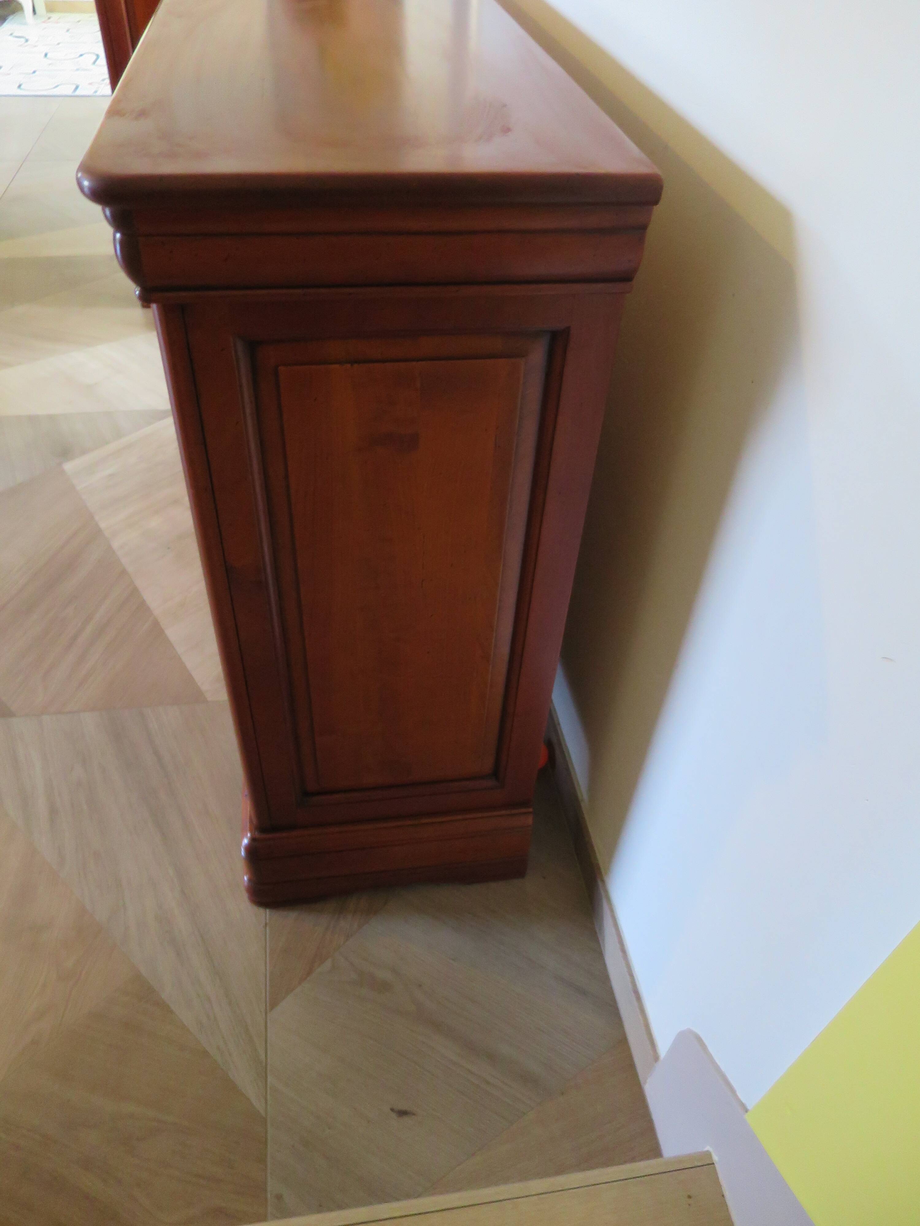 Sideboard - Long entrance cabinet - 1 drawer - 3 doors - solid wood - Louis Philippe