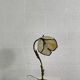 Lampe de bureau antique en fonte et patte de verre