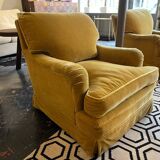 Paire de fauteuils en velours 1960