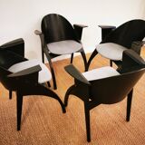 Set of 4 Pascal Mourgue armchairs, Galateo model, Scarabat edition, 1980