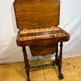 A Romantic Victorian Burr Walnut Sewing & Work Table Mid–Late 19th Cen