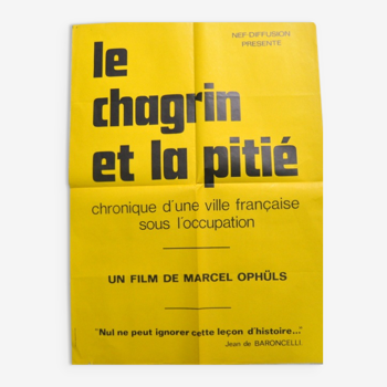 Affiche de cinéma "le chagrin et la pitié"