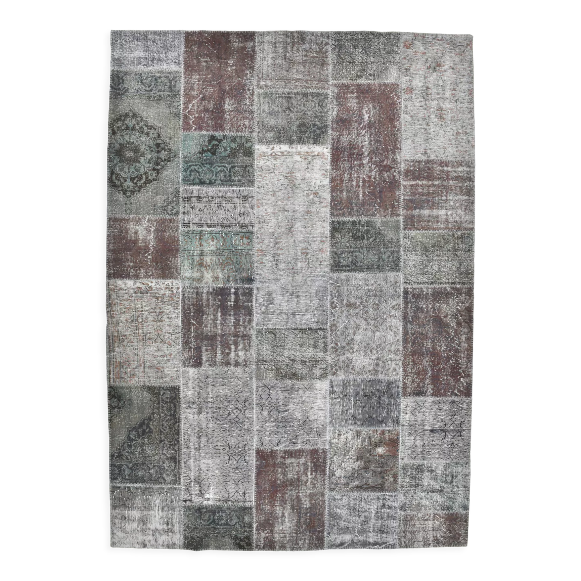 8x11 Handmade Wool Vintage Rug 354x251Cm