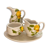 coffee/tea service in lemon pattern slushy
