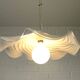 Vintage Murano lamp / swirl glass chandelier / unique hanging lamp 1980's