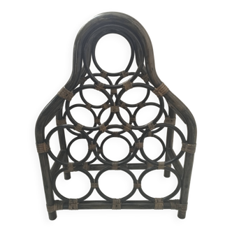 Rattan bottle holder