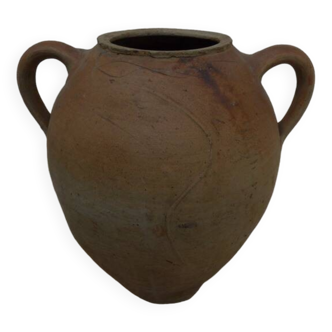 Large two-handled terracotta jar