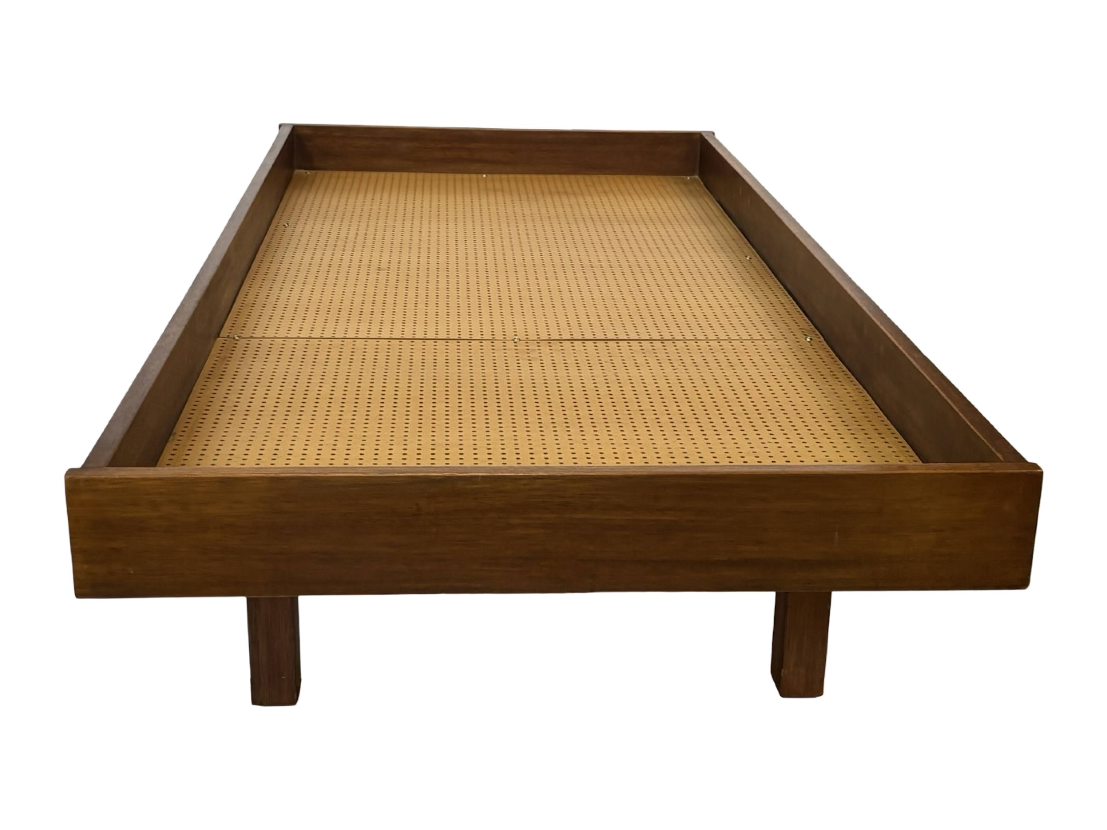 Vintage daybed with drawers 1960s in teak minimalist design