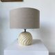 Barbi Ivory and Gold Ceramic Spherical Table Lamp