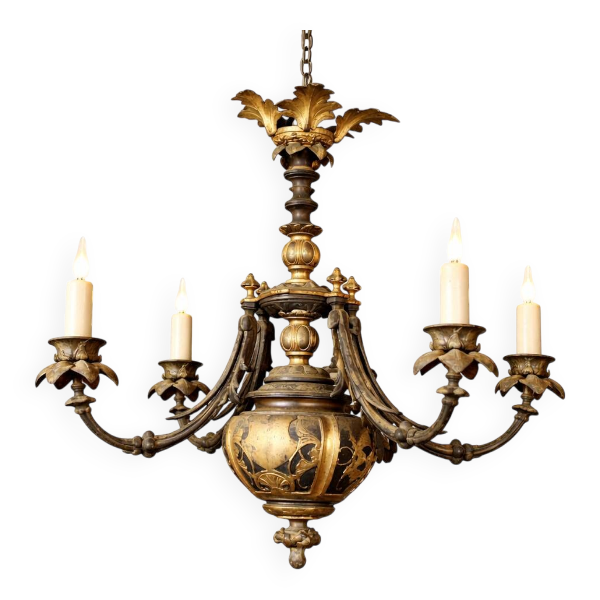 antique chandelier from the time of Napoleon III, dating from the second half of the 19th century