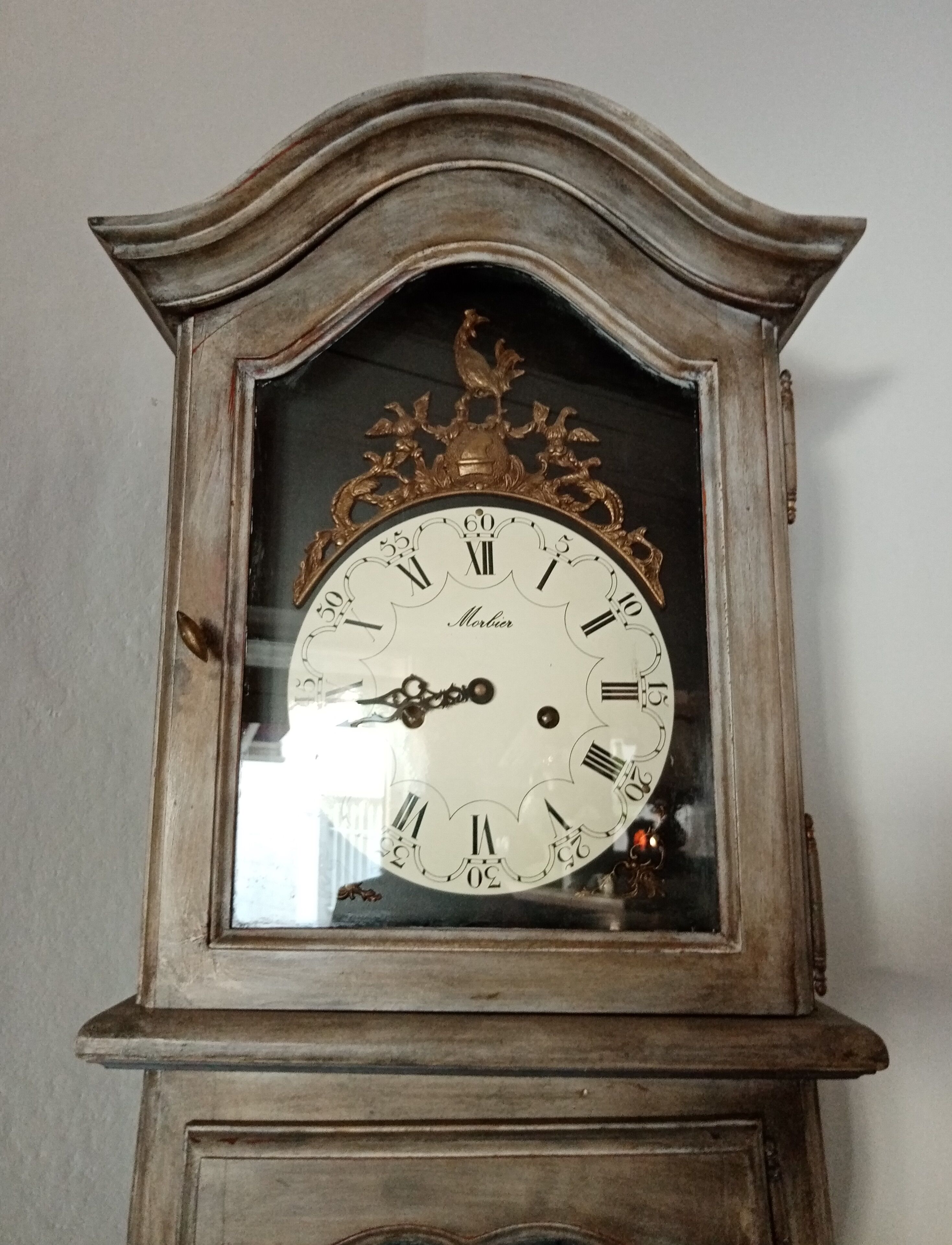 Comtoise patinated Morbier movement