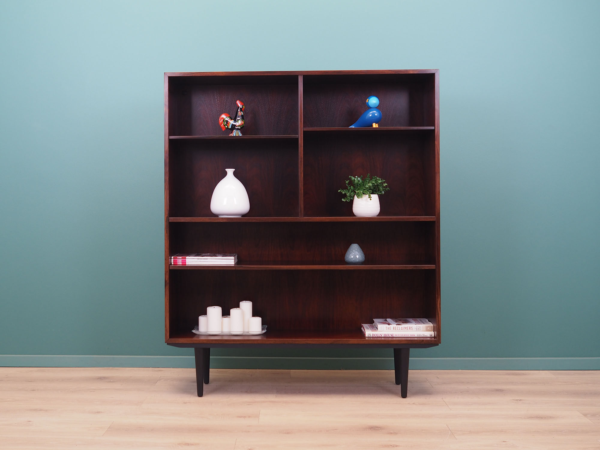Rosewood bookcase, Danish design, 1960s, manufactured by Omann Jun