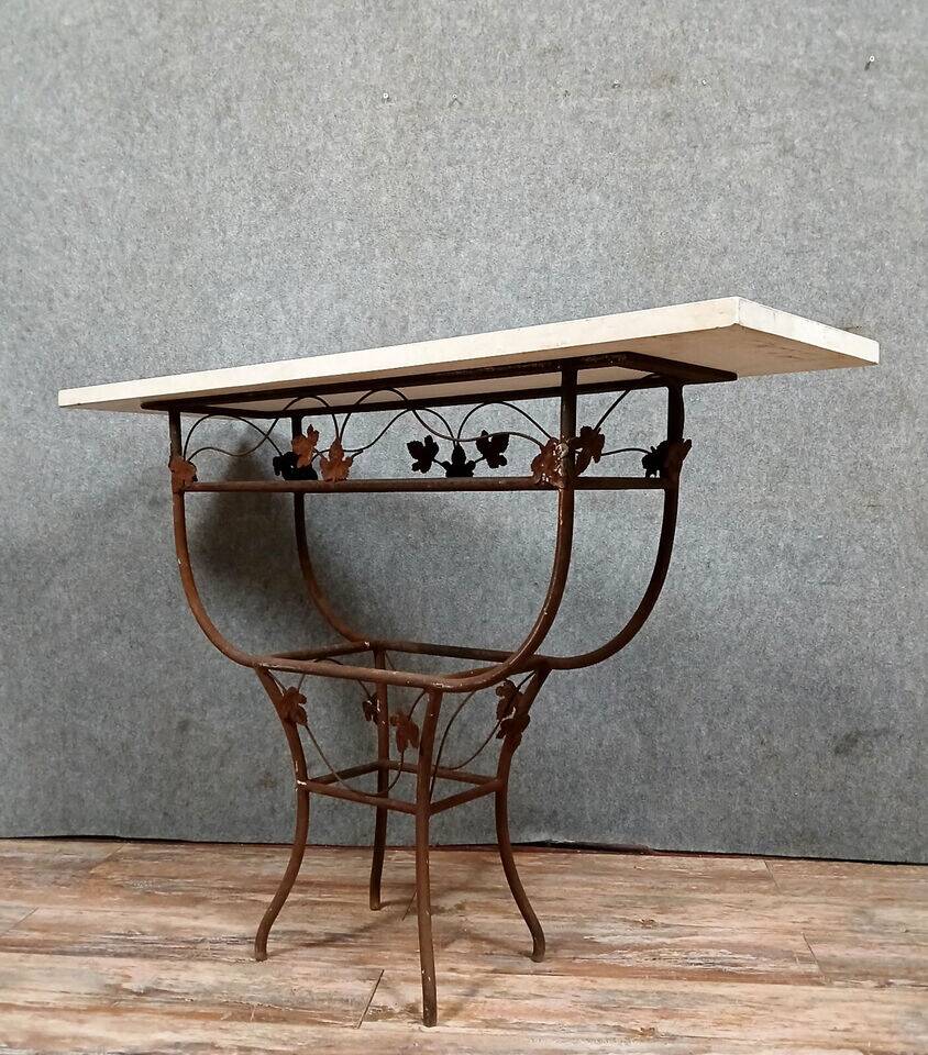 Art Deco period wrought iron console circa 1920