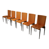 Set of 6 Post Modern Dining Chairs by Cidue Italy 1990s