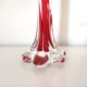 Murano red twisted glass soliflore vase