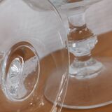 Set of 6 water glasses on feet, grape decoration and Luminarc vine shoot