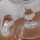 Set of 6 water glasses on feet, grape decoration and Luminarc vine shoot
