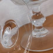 Set of 6 water glasses on feet, grape decoration and Luminarc vine shoot