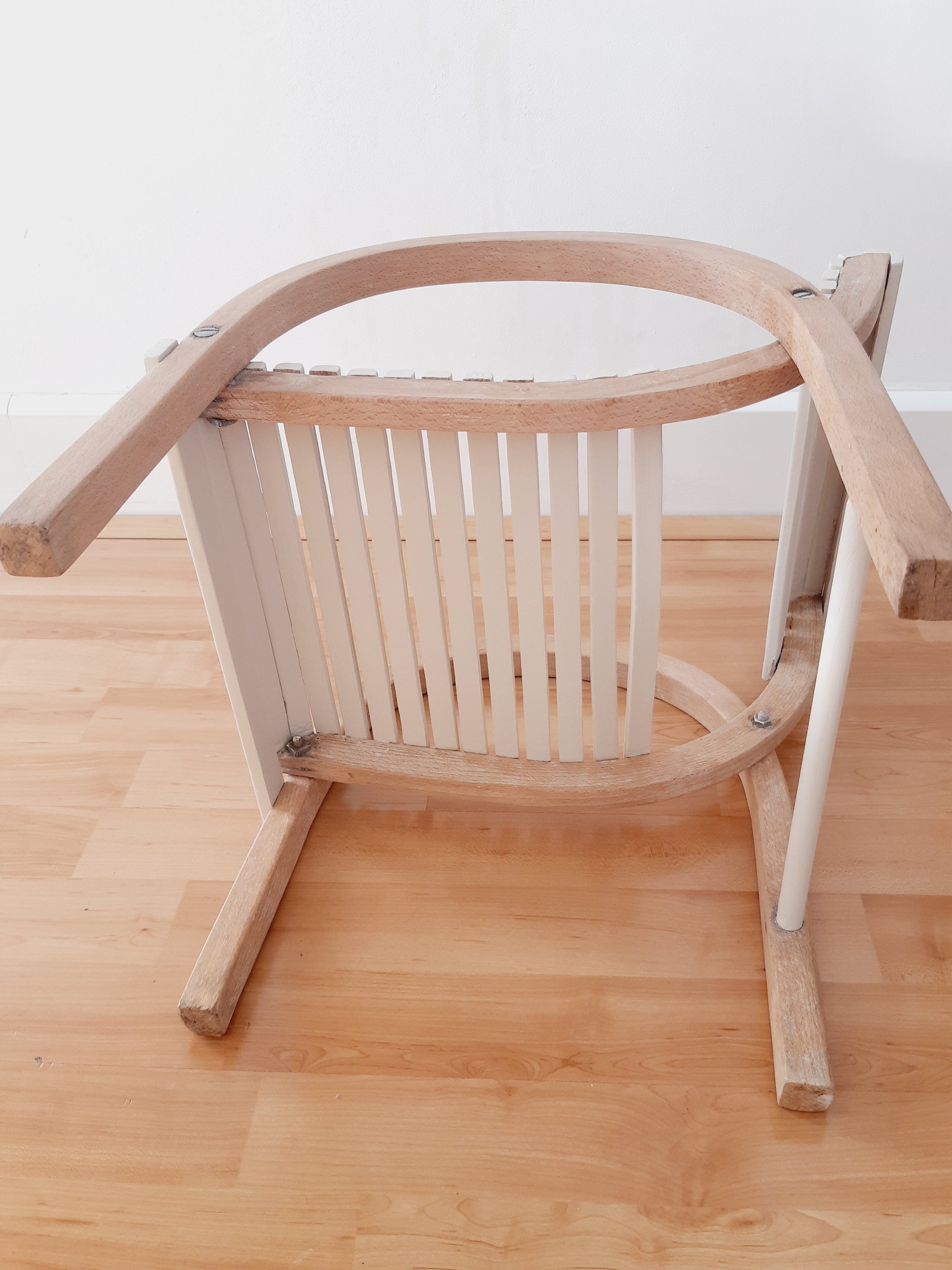 Baumann chair curved wood