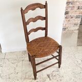 Low straw chair country style