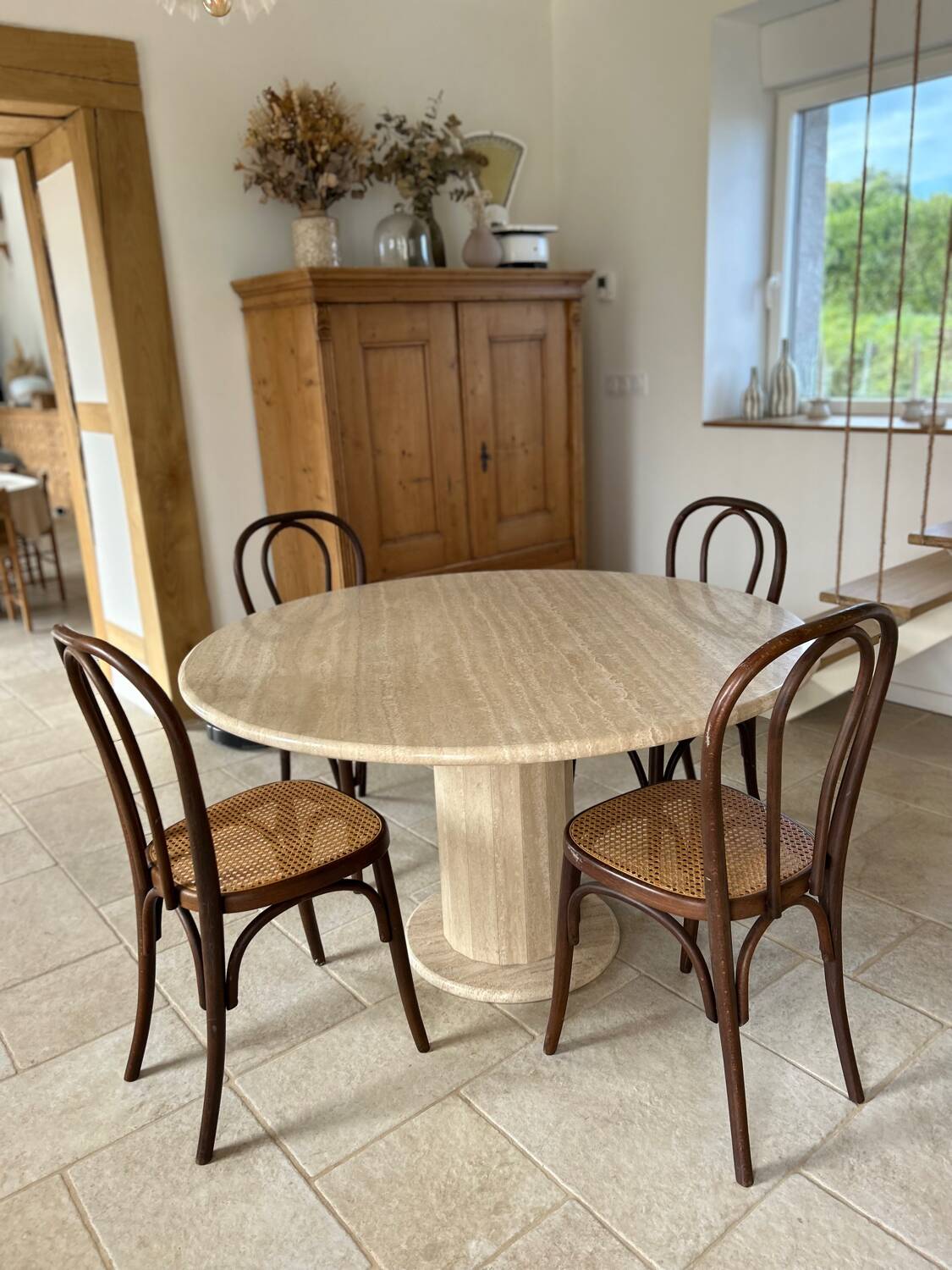 Vintage cane bistro chairs