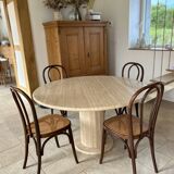 Chaises bistrot en cannage vintage