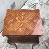 Pair of Louis XV style marquetry bedside tables