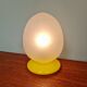 Lampe de table oeuf en verre bullé, années 70