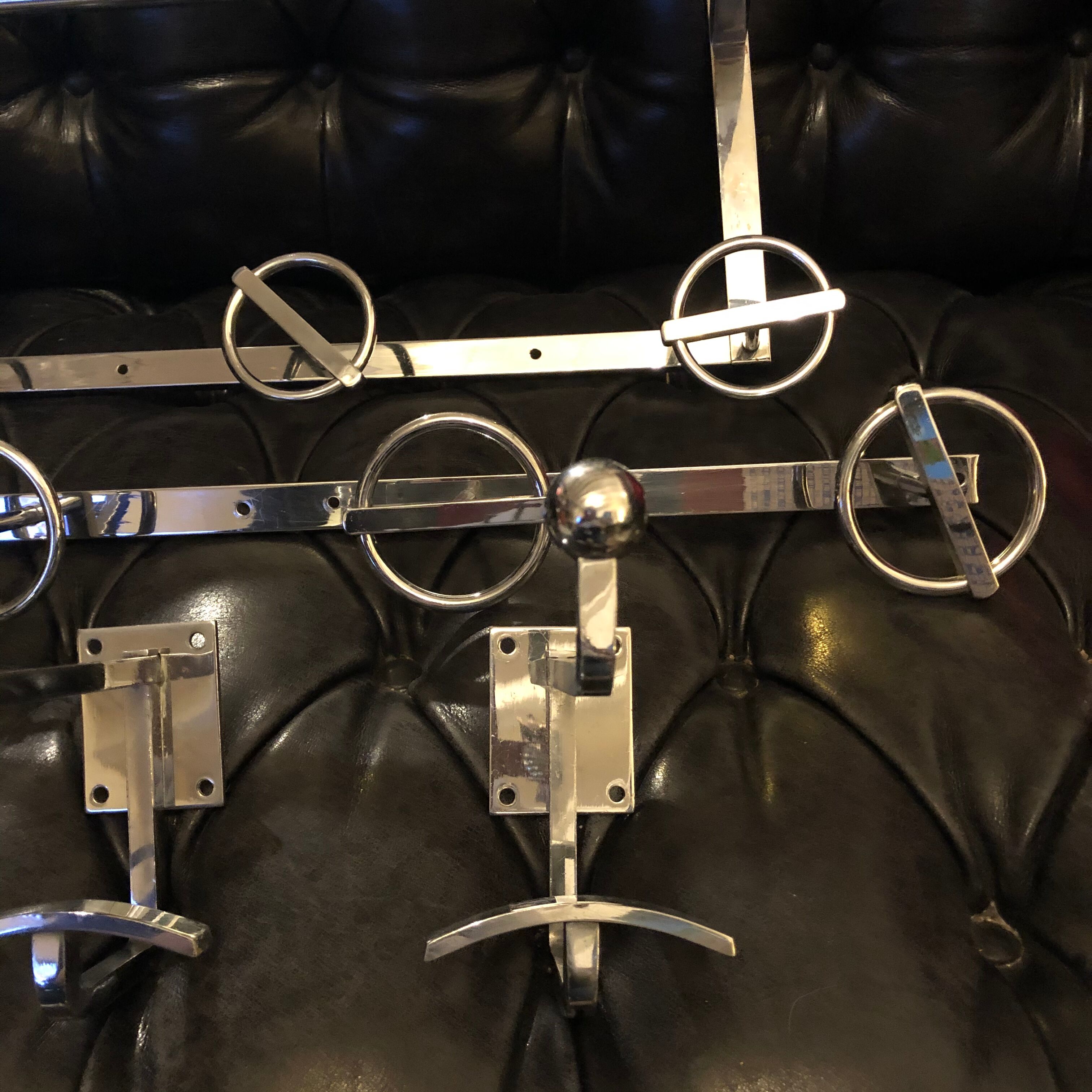 Jean ROYERE set of paddle coat racks and hooks